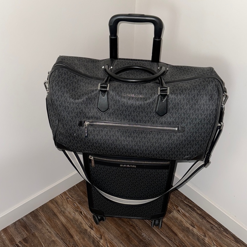Michael Kors Black Travel Bag and Suitcase Set